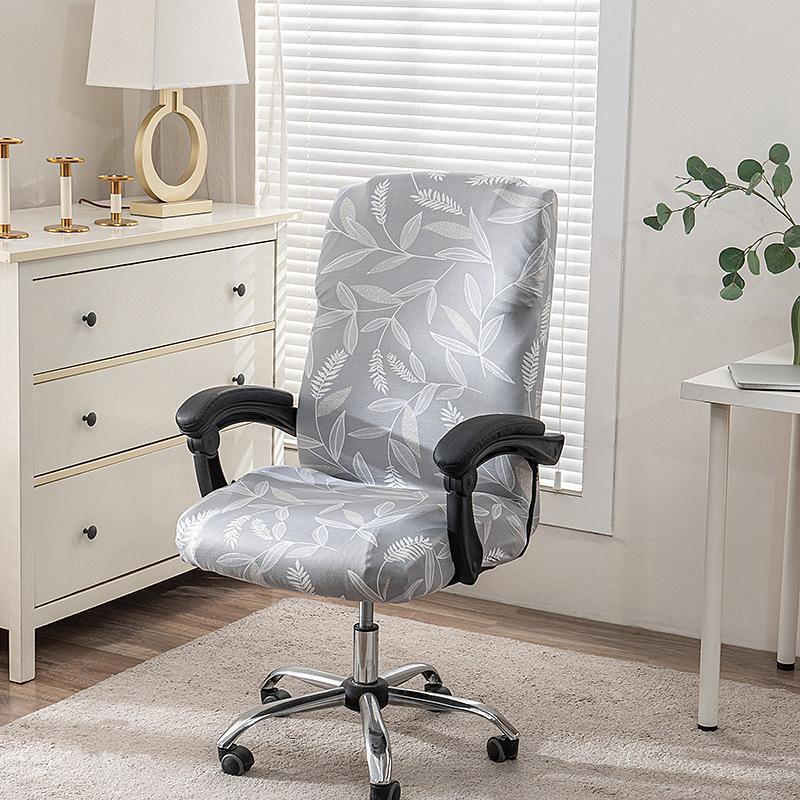 Neue Farbe Büro Reißverschluss Stuhlbezug Drehbar Computer Hotel Stuhlbezug Einteilig Armlehne Elastisch Chefsesselbezug