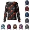 Cardigan da donna a maniche lunghe con stampa di Halloween e chiusura a un bottone per festa in maschera