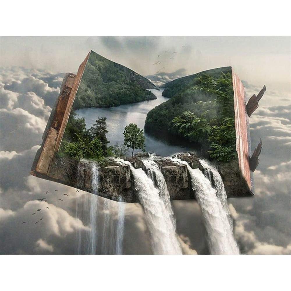 

DIY Алмазная картина Красивый вид Набор для вышивки крестом Мозаичное искусство Алмазная картина Полный круг Алмазное украшение для дома Round 20x30cm