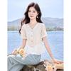 Elegant Lace V-Neck Resort Blouse