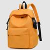 Daily Large Capacity Travel School Backpacks Ladies Pure Color Shoulder Knapsacks Nylon Zipper Shopping Rucksacks