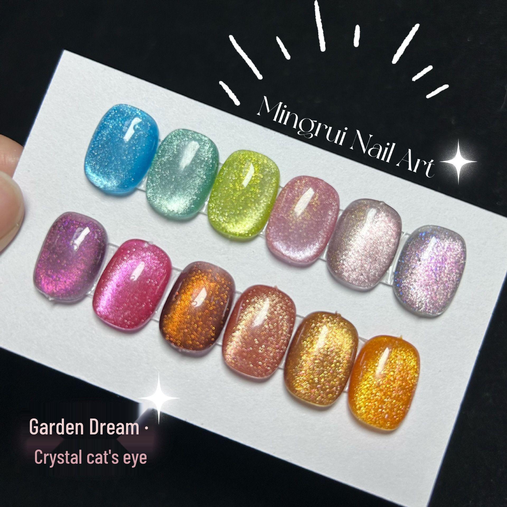 

Garden Dream Crystal Cat Eye Gel Polish - Shiny Amber Versatile Nail Polish