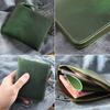 Wallet RFID Retro Leather Wallet Square Zipper Change Bag Guangzhou Leather Goods Factory