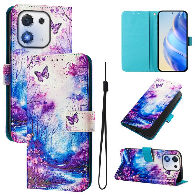 Luxury Flip Leather Case For Honor X7d 5G Flip Cover On For Huawei Honor X9d X7d 5G LGN-NX1 Etui Wallet Bags Flower Cases Shell