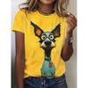Summer Casual Women's T Shirt Cartoon Cute Cat Printed O Neck Short Sleeve Women's Outdoor Loose TShirt Tops Elegant Clothing