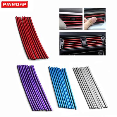 Car Air Conditioner Outlet Decorative U Shape Auto Air Vent Grilles Moulding Trim Decor Strips Car Door Edge Corner Protector