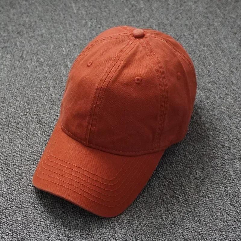 Solid  Cap Four Seasons Women Ponytail Baseball Caps Big Size  Men Baseball Cap Cotton Outdoor Simple  Visor Casual Cap