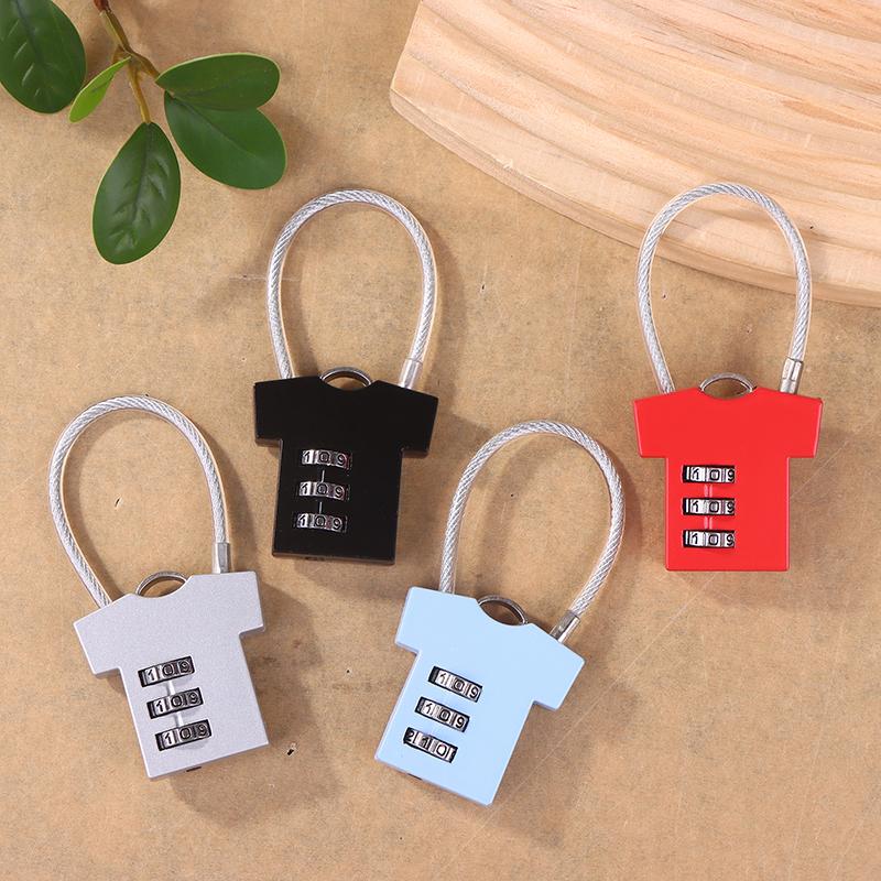 3 Digit Zinc Alloy Password Lock Steel Wire Security Lock Suitcase Luggage Anti-Theft Coded Lock Cupboard Cabinet Locker Padlock