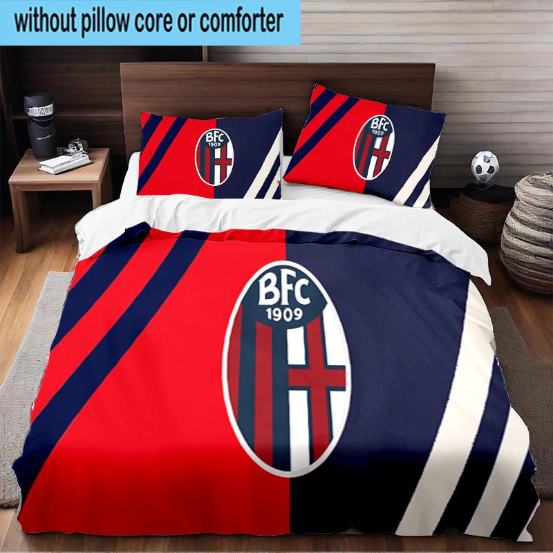 3PCS Ac Milan Crest Celebration Bedding Set For Bedroom, Dormitory,Including 1pc Duvet Cover And 2pcs Pillowcases Large size Fan gift