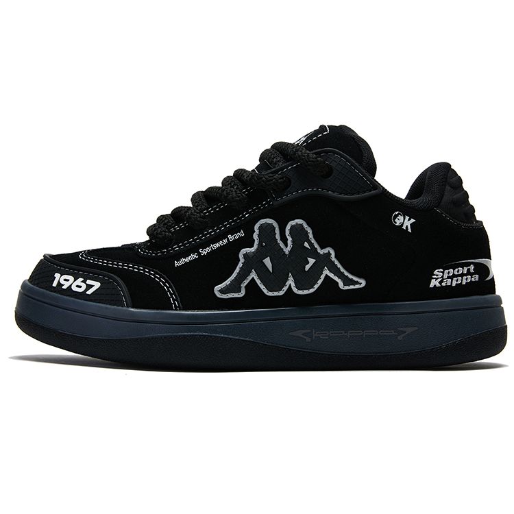 Kappa Retro Non-Slip Wear-Resistant Low-Top Skate Shoes Unisex sneakers Black K0DZ5CC02F-990
