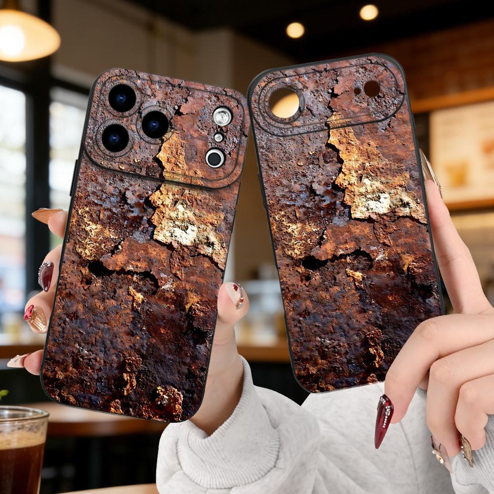 Retro Metal Rust Pattern Printed Phone Case for Samsung S26 Ultra Fundas Galaxy S25 S24 S23 S22 S21 S20 FE A55 A35 A15 A54 Cover