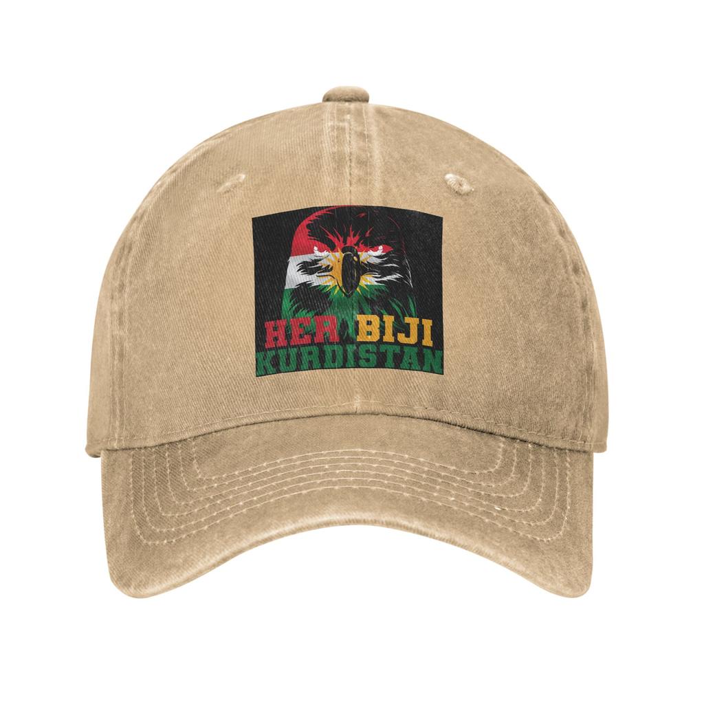 Unisex Baseball Hats Her Biji Kurdistan Flag Eagle Denim Fabric Streetwear Baseball Caps Hip Hop Cap Casquette