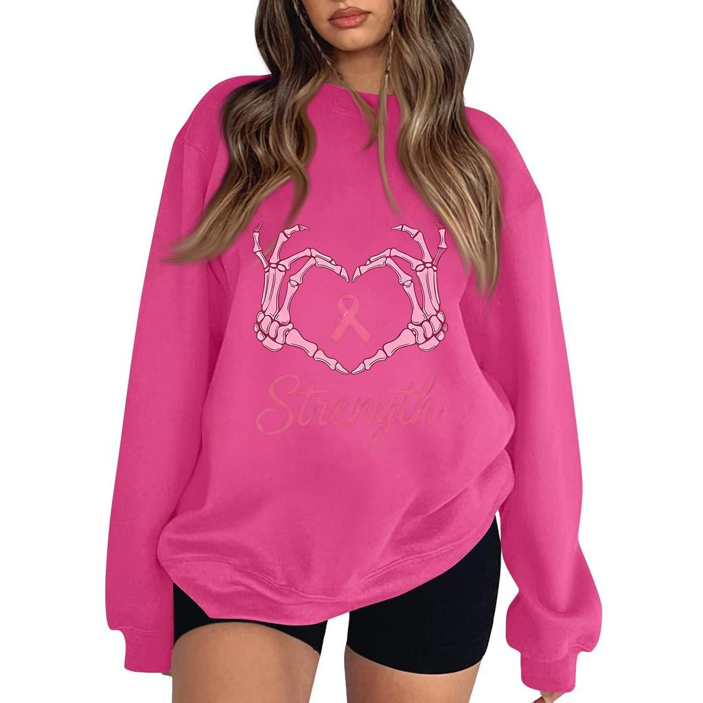 Women's Long Sleeve Neck Printed Pullover Sweatshirt Casual Top