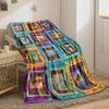 Jungle Safari Animal Patchwork Blanket bedroom Blanket for Livingroom Couch lunch break Soft throw for Friend's festival Gift