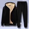 Men's Winter Set Sportswear Warm Hoodie + Warm Pants 2 Piece Set