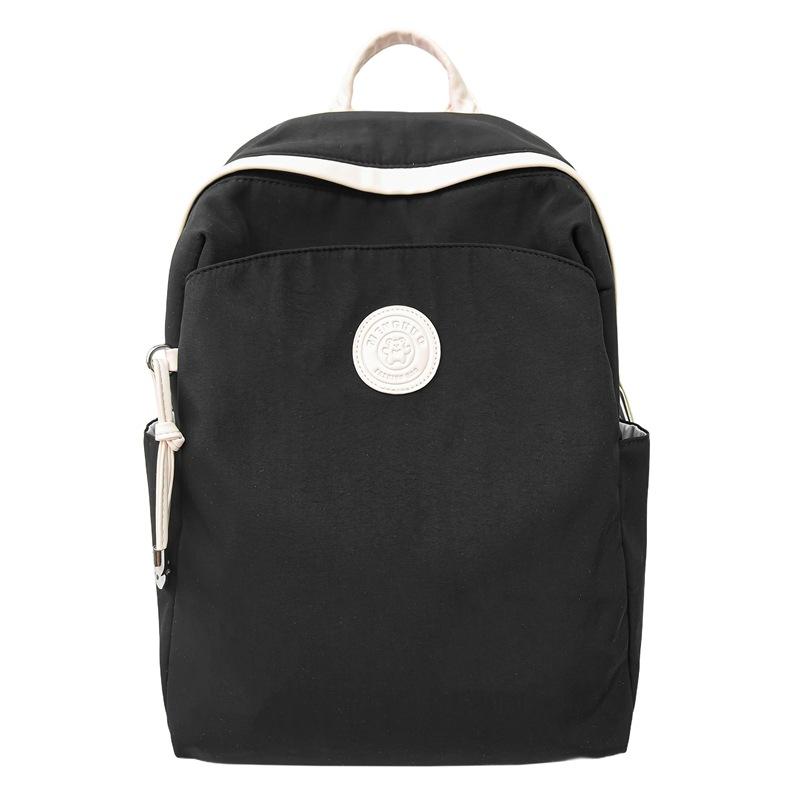 Large Capacity Lightweight Women's Backpack Student Solid Color Schoolbag