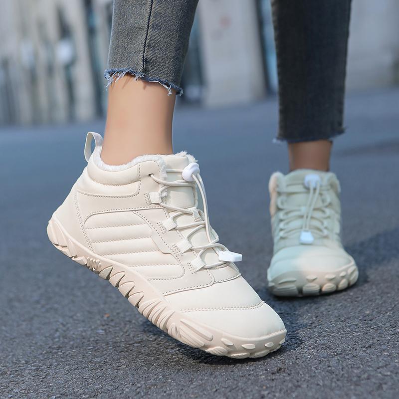 Plush Women's Snow Boots High-top Cotton Shoes Men's Warm Short Boots Non-slip Winter Outdoor Walking Shoes