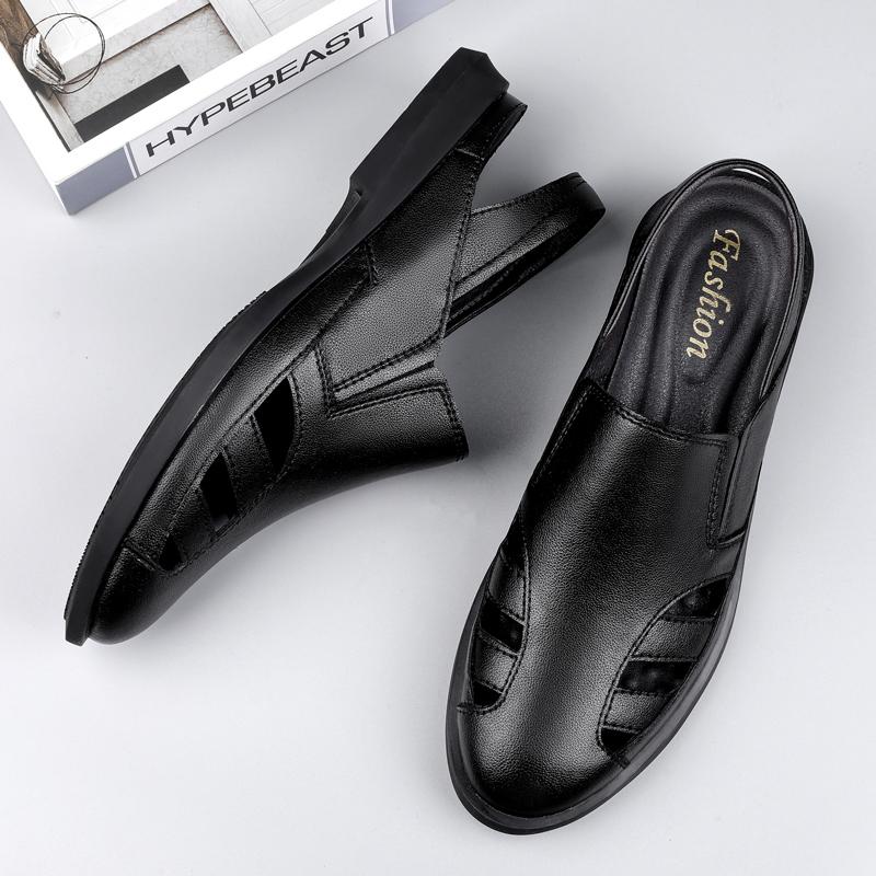 Fashion Breathable Loafers Men Shoes Soft Genuine Leather Luxury Sandals Man Business Flats Shoes For Men  Moccasins Male