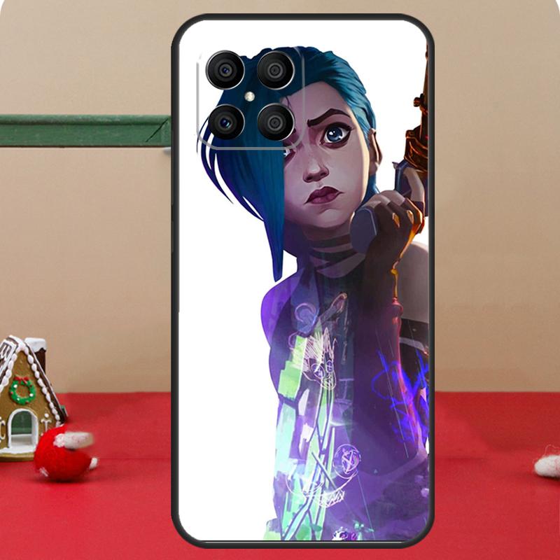 Arcane Jinx Vi Anime For Huawei Honor Magic 5 Lite X8 X9 50 70 P20 P30 P40 P50 P60 Pro Nova 9 5T P Smart Z Case