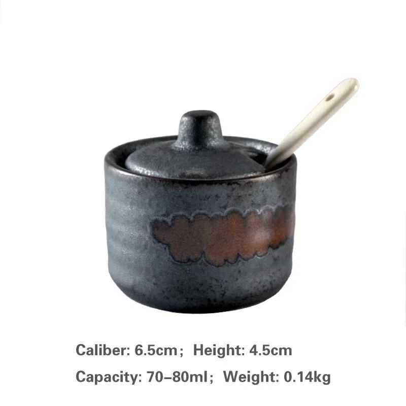 Creative Can Ceramic Seasoning Tank Kitchen Ware Storage Bottles and Jars Seasoning Bottle Japanese Seasoning Tank