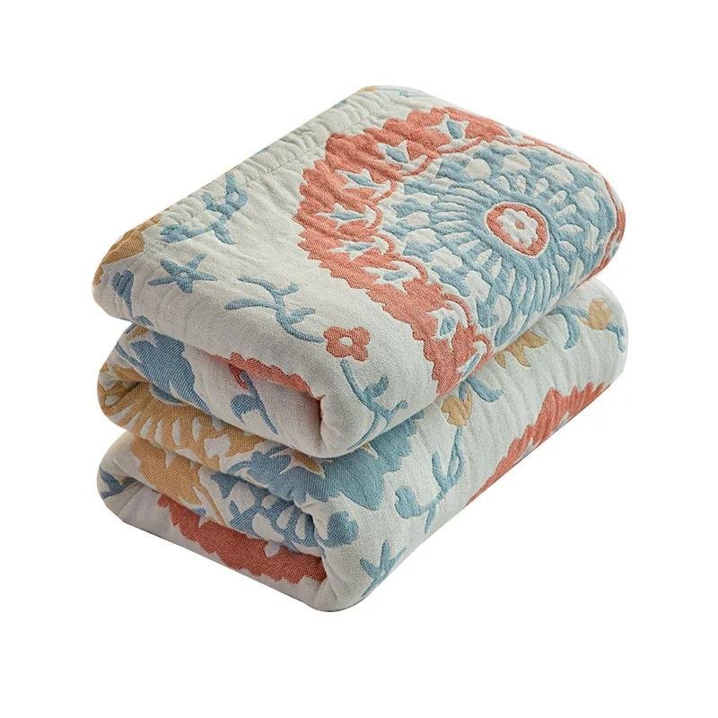 Nordic Cotton Gauze Throw Blanket Single Double Sofa Towel Summer Cool Quilt Couple Adult Bedspread Boho Decor Leisure Blanket