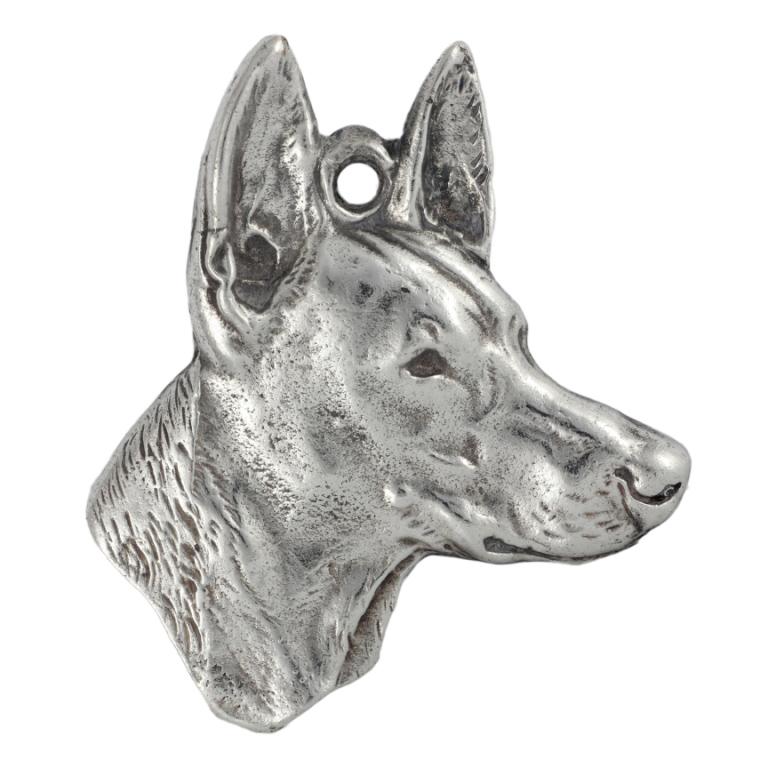 Pharaoh Hound, Kelb tal-Fenek - Silver-plated Dog Pendant, Handbag Decoration, Backpack Pendant by Art-Dog Brand