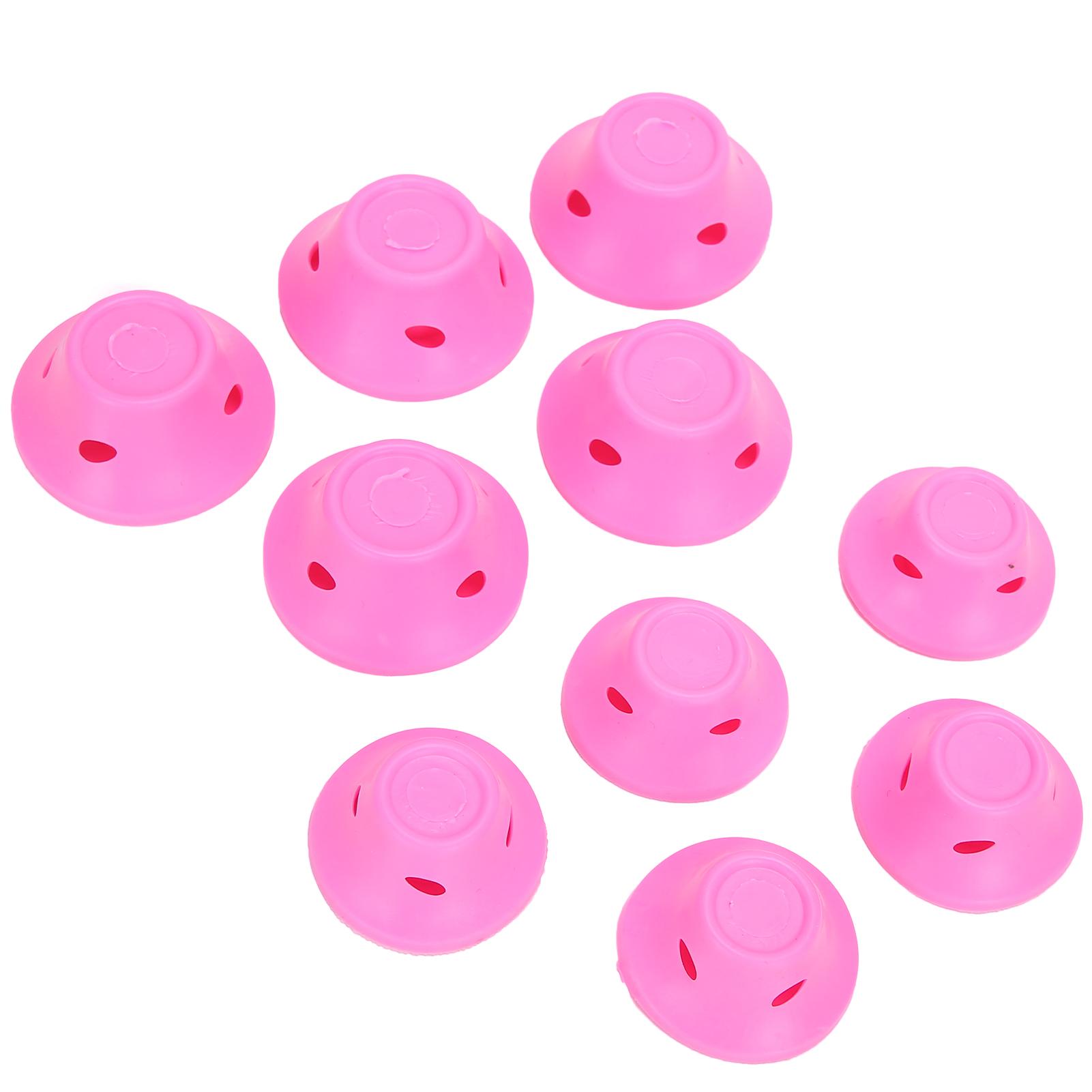

Hair Rollers No Heat Rubber Pink No Clip Hair Curlers Styling Waving Hairstyle Tool