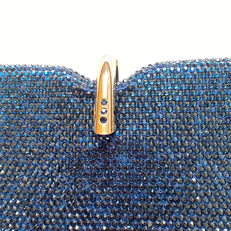 Coffee/Red Crystal Large Evening Clutches Diamond Wedding Purses Rhinestone Party Handbags Silver Bridal Dinner Clutch Bag