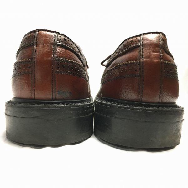 70s80s USA Made Vintage Dexter Long Wingtip Business Shoes Brown Size 10.5C Men’s(USED)