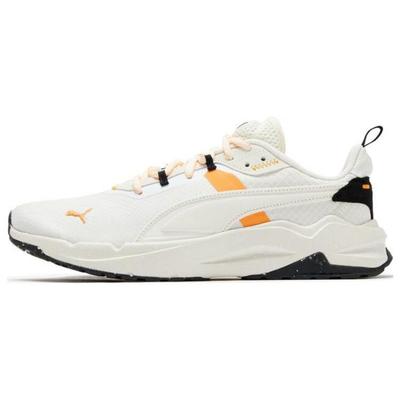 Stride Fabric Synthetic Leather Mesh Retro Sports Low-Top Lifestyle Shoes Unisex Sneaker White Orange 389424-01