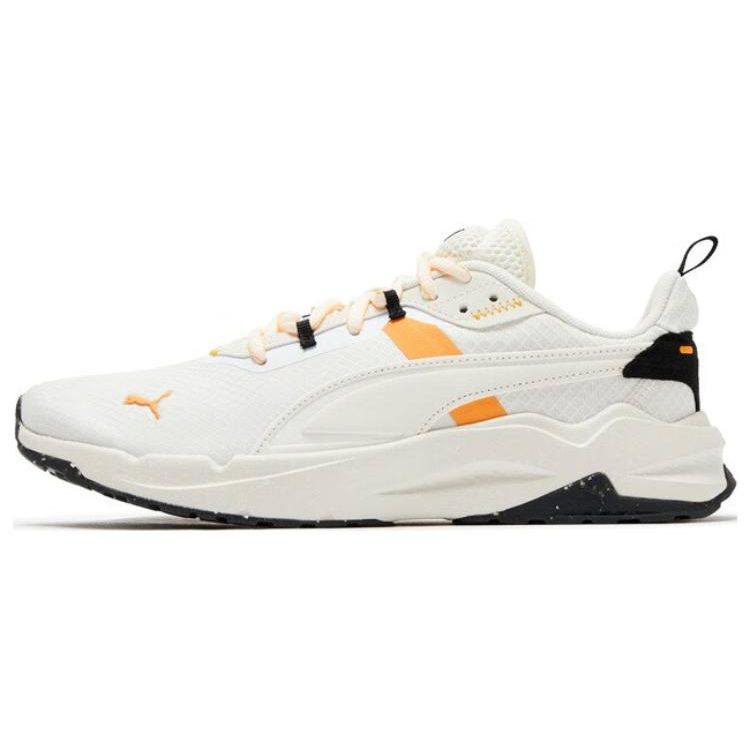 

Puma Stride Fabric Synthetic Leather Mesh Retro Sports Low-Top Lifestyle Shoes Unisex sneaker White Orange 389424-01 35.5
