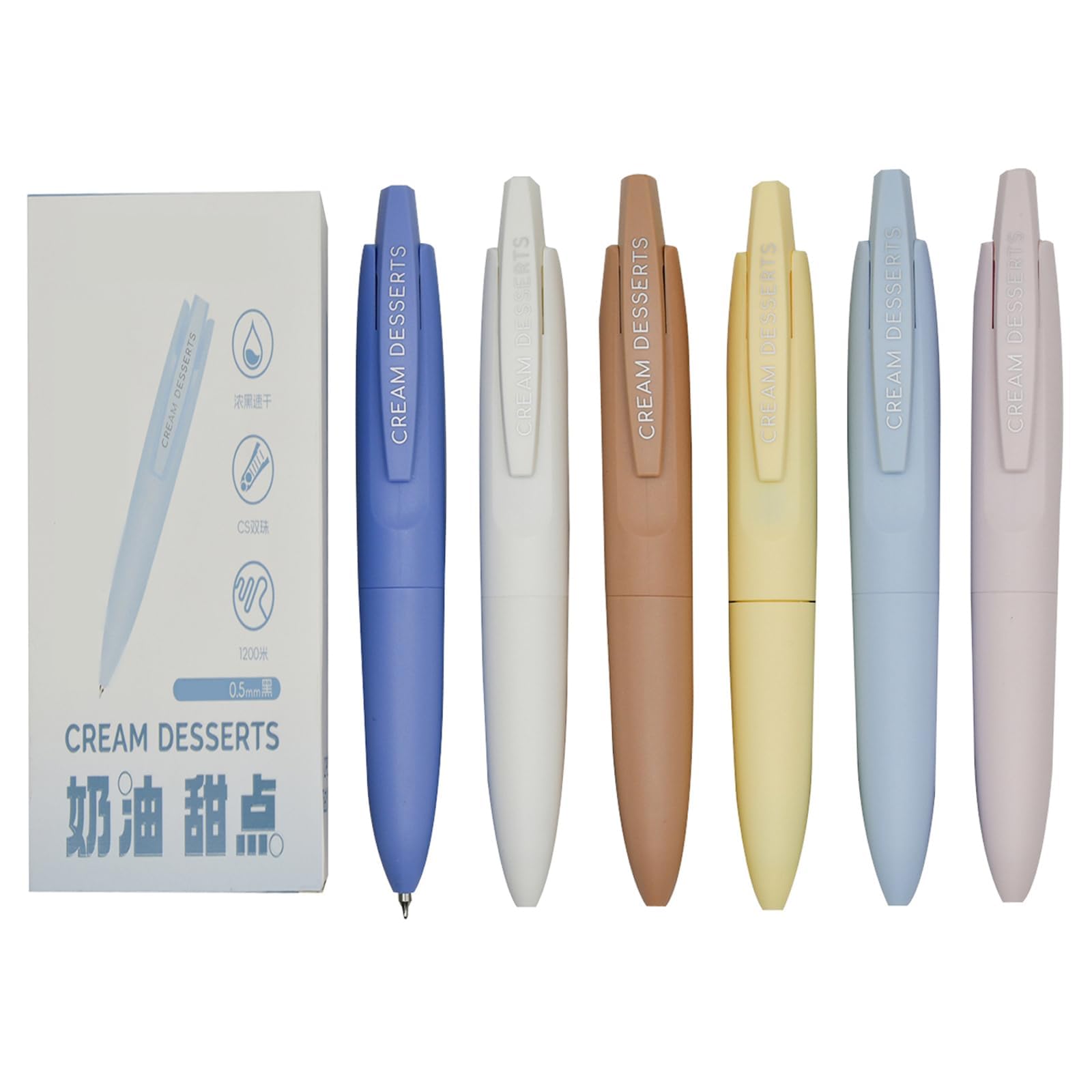 

Maydahui Stylish Mini Pocket Ballpoint Black Macaron Cute Cute Diary Gift Pens, 12-Piece Set, 0.5mm, Ink, Color, Expressions, Stationery,