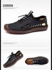 New Men's Summer Cowhide Sandals – Breathable, Versatile, Hollow Design for Casual Wear