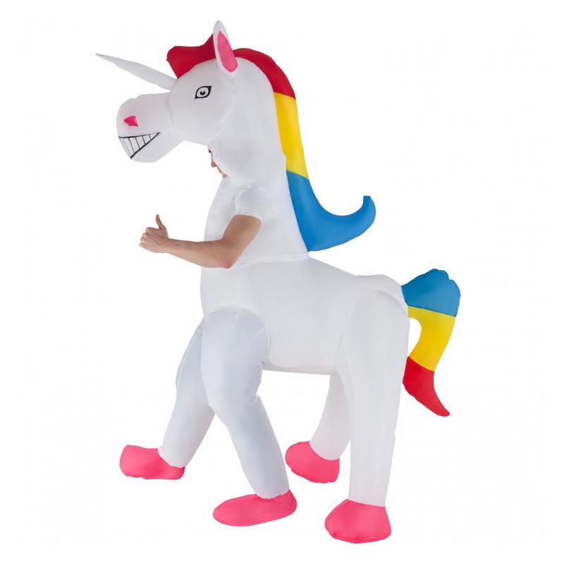 

Красочный надувной костюм кентавра-единорога для косплея и выступлений на детском празднике One Size