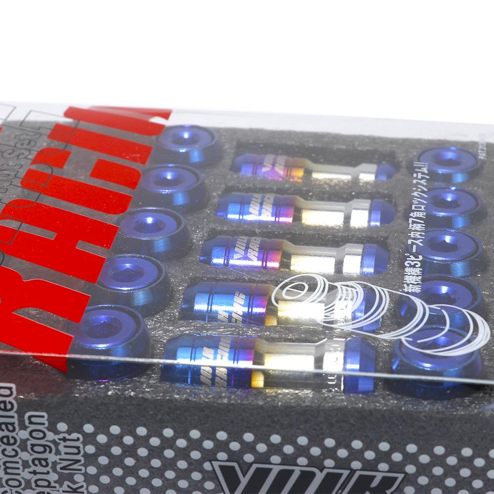 Bunrt Blue Volk Racing Formula Steel Wheel Nuts Car Wheels Rims Lug Nut 20pcs/set