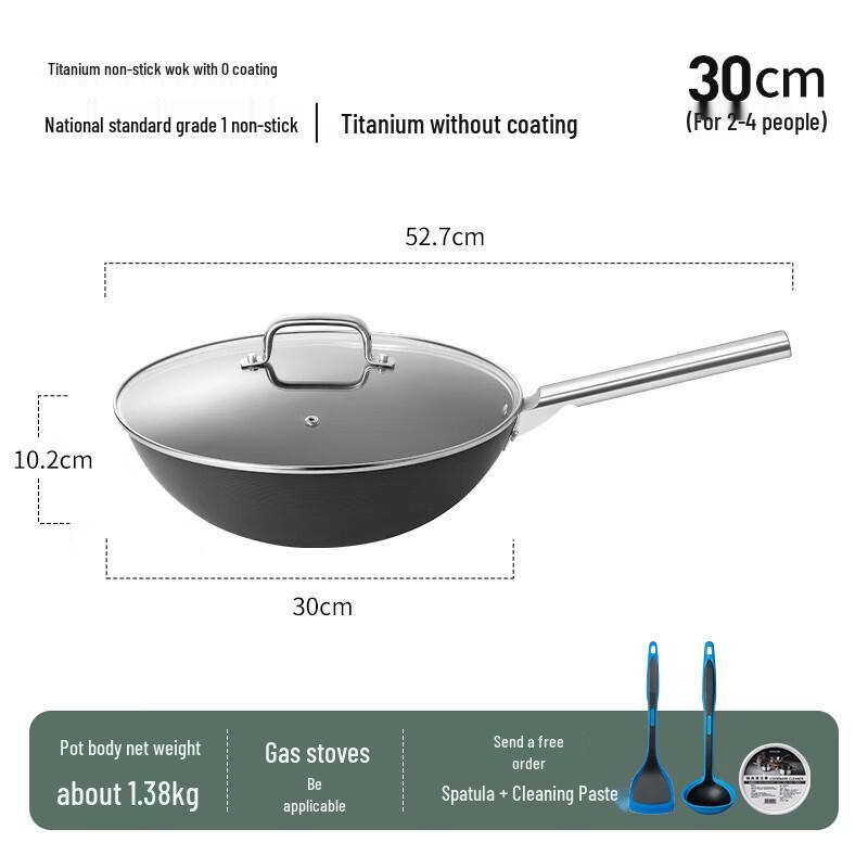 DESLON 30cm Titanium-Iron Non-stick Wok