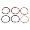 6PCS LGBT Pride Bracelet Stainless Steel Colorful Braided Woven Wristband Friendship String Bracelet for Lesbian Gay