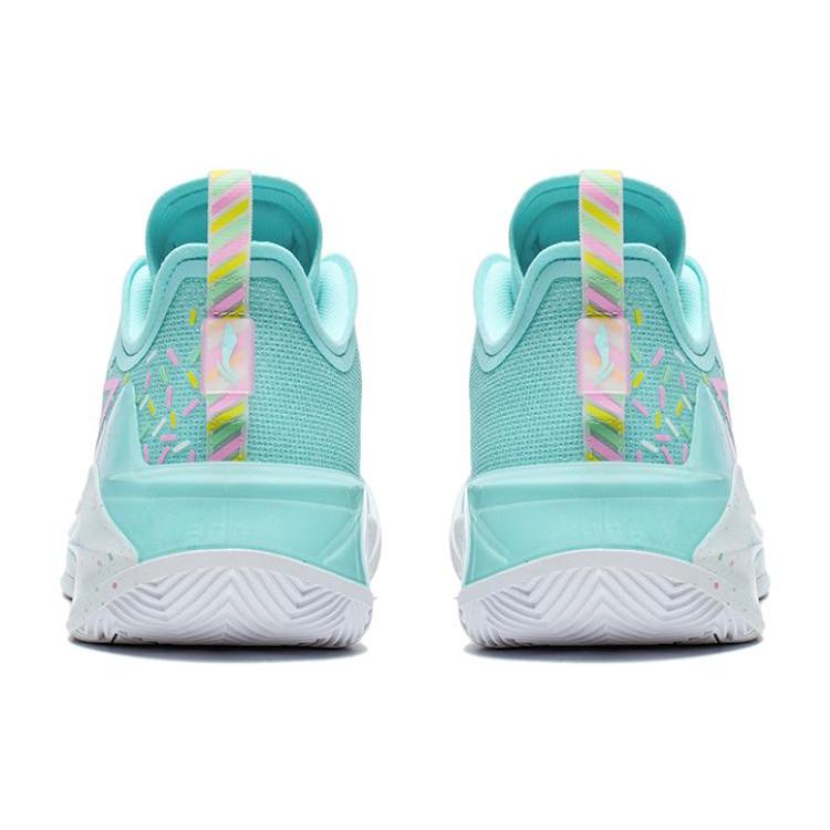 New LiNing Liren 3 V2 Lollipop Anti Slip Wear Resistant Low Top Basketball Shoes Unisex Blue ABAT057-6