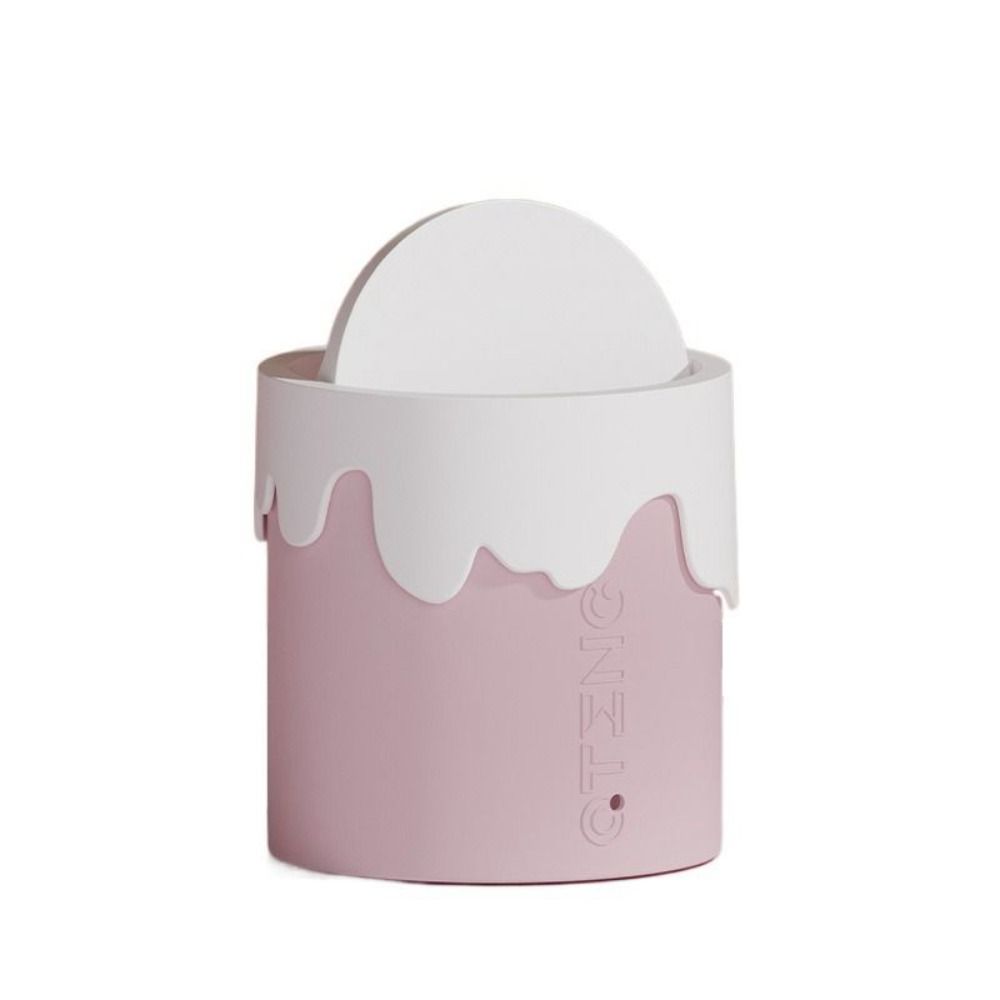 

Креативное мини-прочное настольное мороженое для мороженого, милое мусорное ведро, ведро для хранения мусора розовый