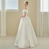 Light Temperament Wedding Dress Retro Shoulder Simple Engagement Registration Dress Travel Photography Small Bride Go Out Together