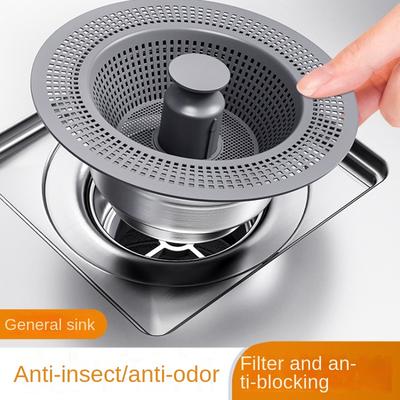 US/EU Kitchen Sink Bounce Core Drain Strainer Sink Drain Strainer Sink Stopper Stainless Steel Kitchen Drain Plug Filter Screen