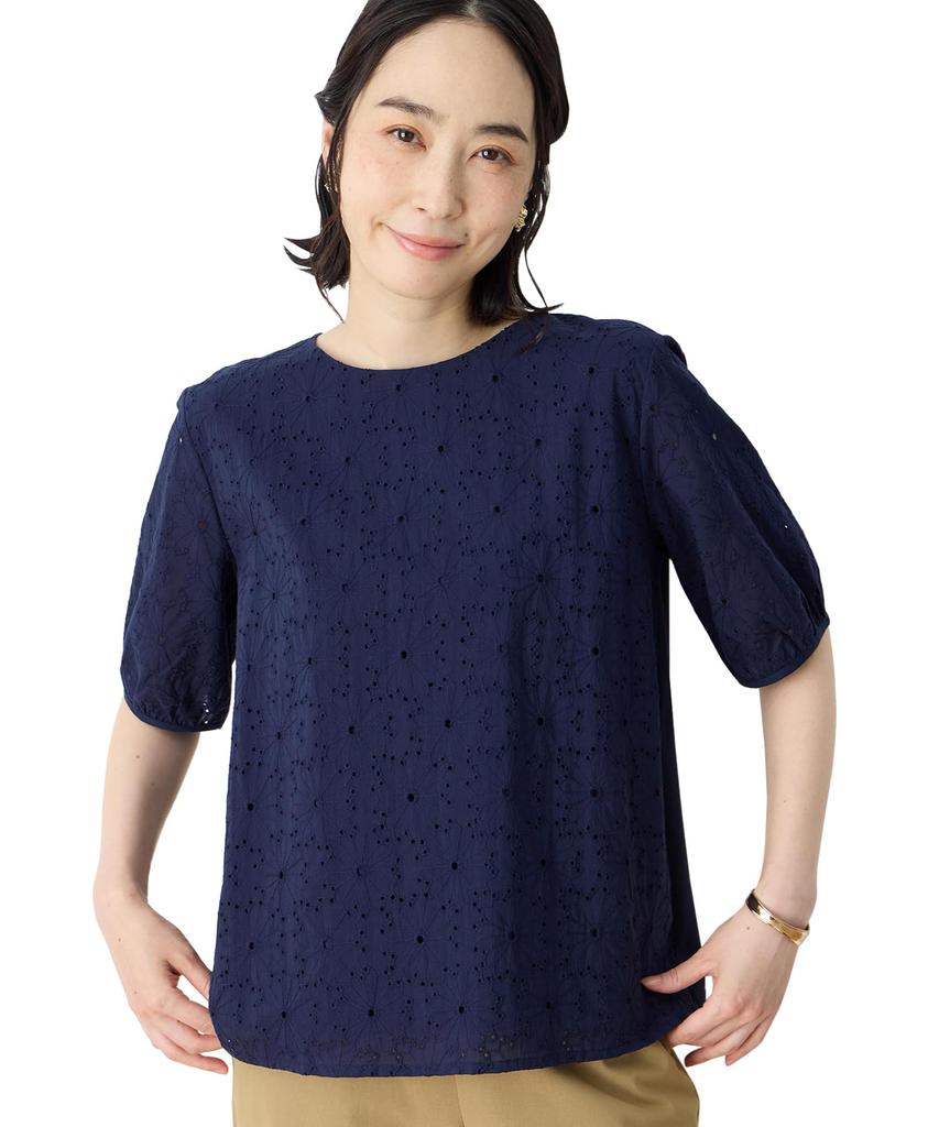 DECOY Embroidered 491214 Women's Pullover, Navy,