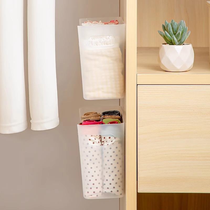 1PC No Need To Punch Holes Can Be Hung Storage Rack Home Wardrobe Socks Underwear Underwear Organizing Storage Box