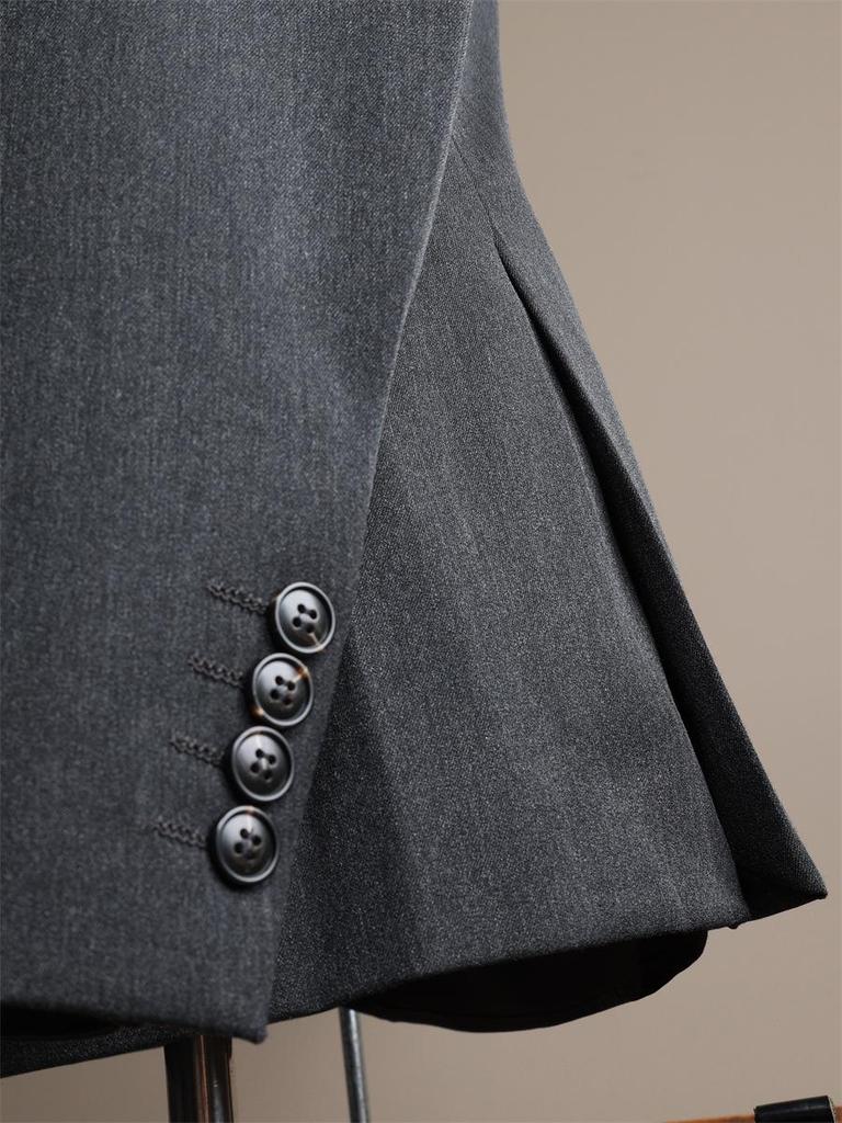Men's High-End Slim-Fit Suit Set: Business Formal, Groomsman, Wedding Groom's Wear, Wrinkle-Resistant Jacket