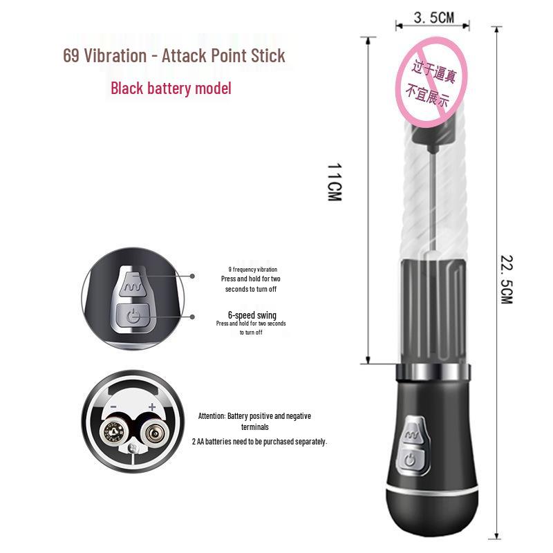 Vibrating Mermaid Rotating Dildo Massager for Women