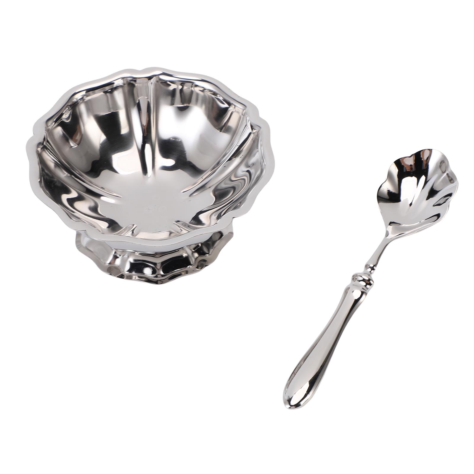 

304 Stainless Steel Footed Sherbet Dish Ice Cream Cup Dessert Bowl for Sundae Ice Cream Fruit Easy to Clean L