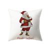 Cute Santa Claus Merry Christmas Print Pattern Cushion Cover Home Living Room Sofa Decoration Polyester Pillow Pillow Cover