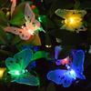 20/30 Led Solar Powered Butterfly Fiber Optic Fairy String Lights Waterproof Christmas Outdoor Garden Holiday Decoration Lights