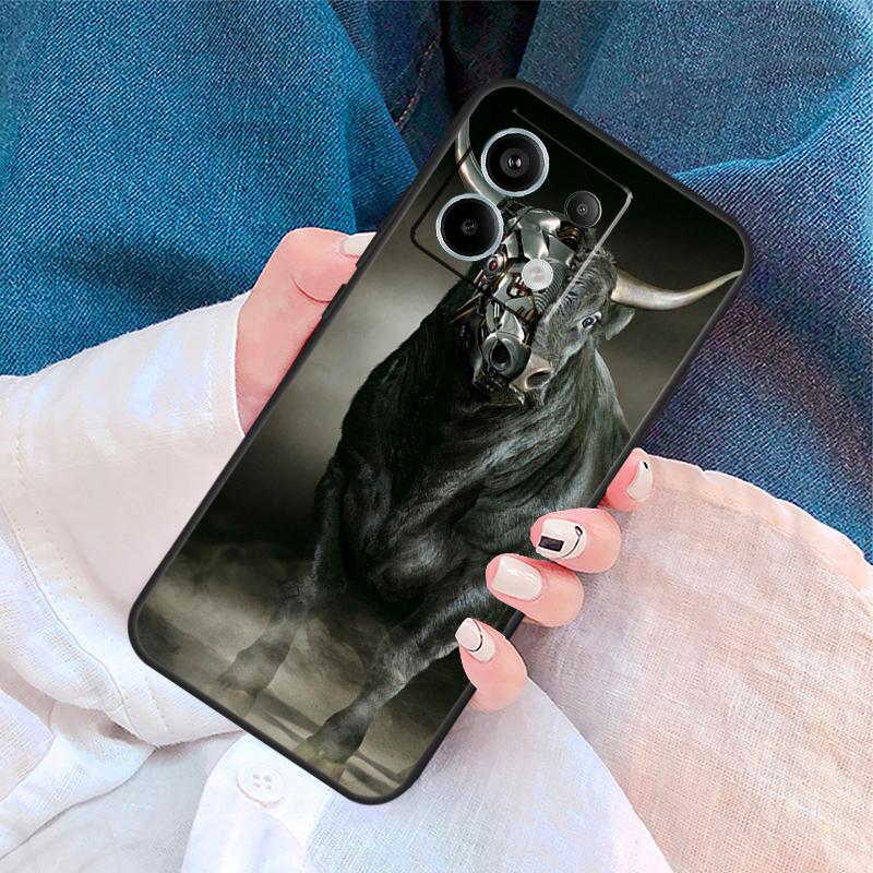 Taurus Bull Cover For Xiaomi Redmi Note 14 13 11 9 10 12 Pro 9S 10S 11S 12S Redmi 14C 10C 12C 13C Case