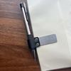 Metal Pen Holder Notebook Leather Retro Notebook Pen Holder Pen Loop with Clips for Journal Notebook Planner Clipboard Office Pocket Calendar